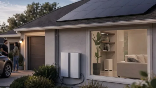 Ev çatısında güneş paneli ve Tesla Powerwall bataryası