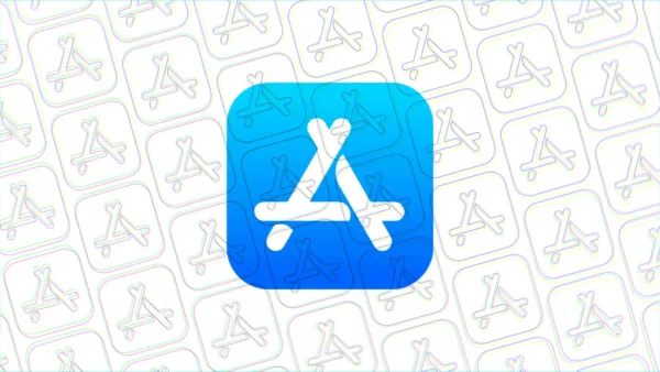 Apple App Store logosu ve akıllı telefon ekranı