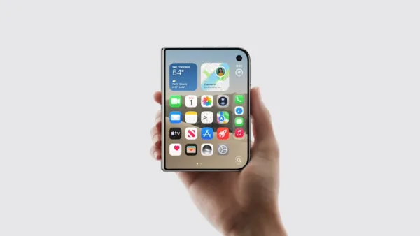 Apple'ın katlanabilir iPhone Duo modelinin tanıtım görseli