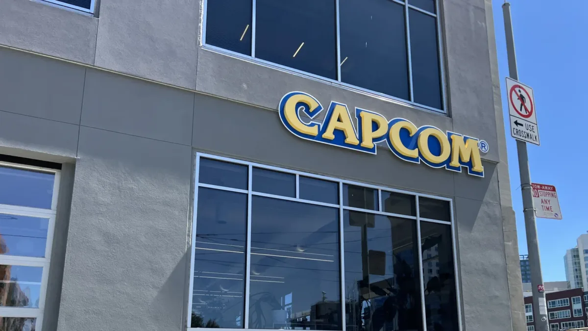 Capcom logosu ve dijital güvenlik simgesi görseli